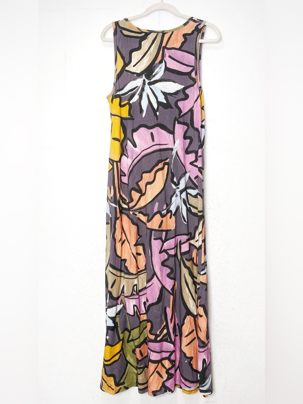 Soft Surroundings Joylyn Cinched Waist Maxi Dress Abstract Print Vacation Comfy - Picture 3 of 5